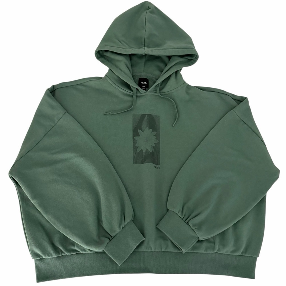 VANS green Pampas loose pullover hoodie l - Picture 3 of 11